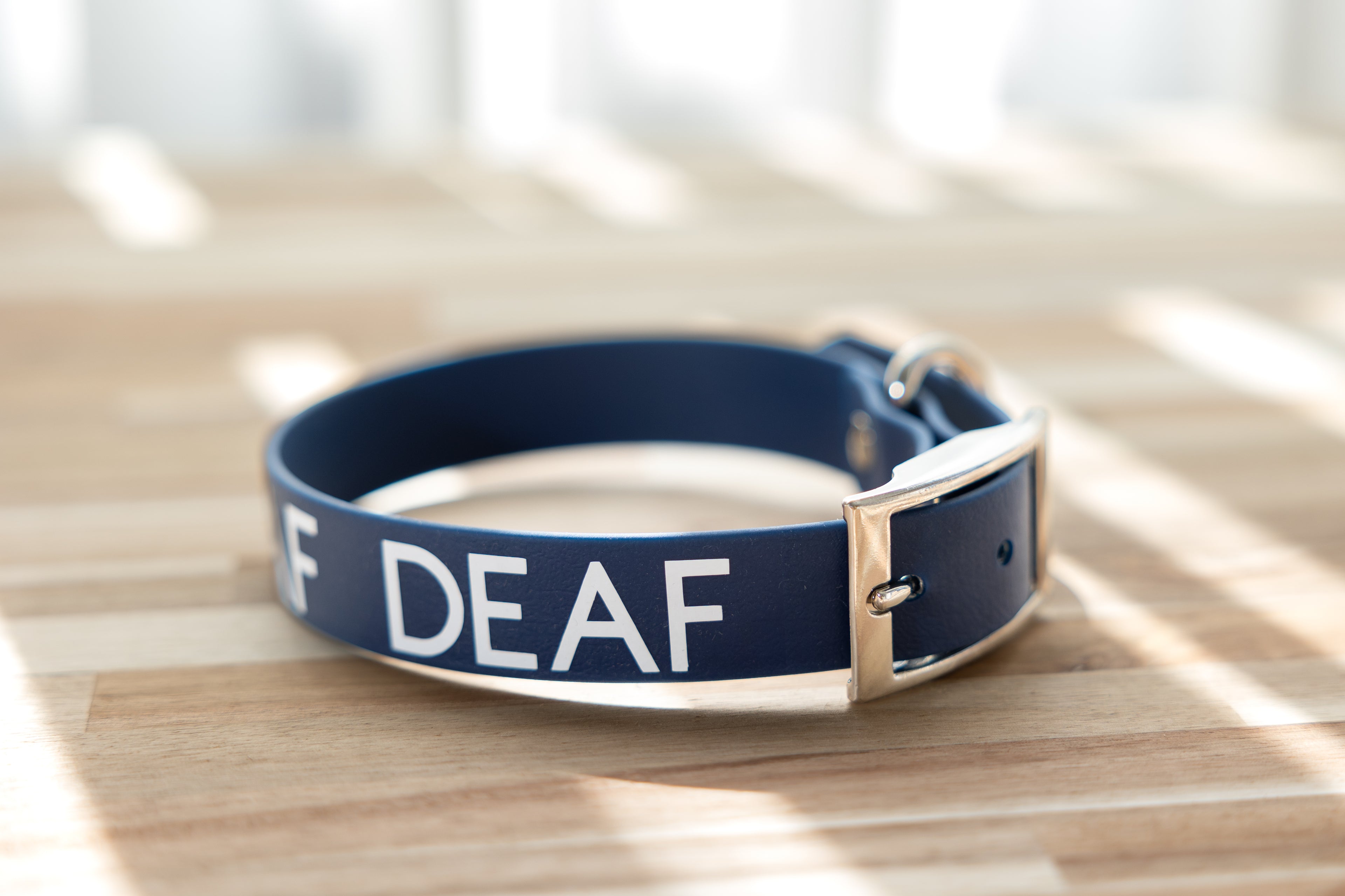 Biothane Collar - Navy, DEAF