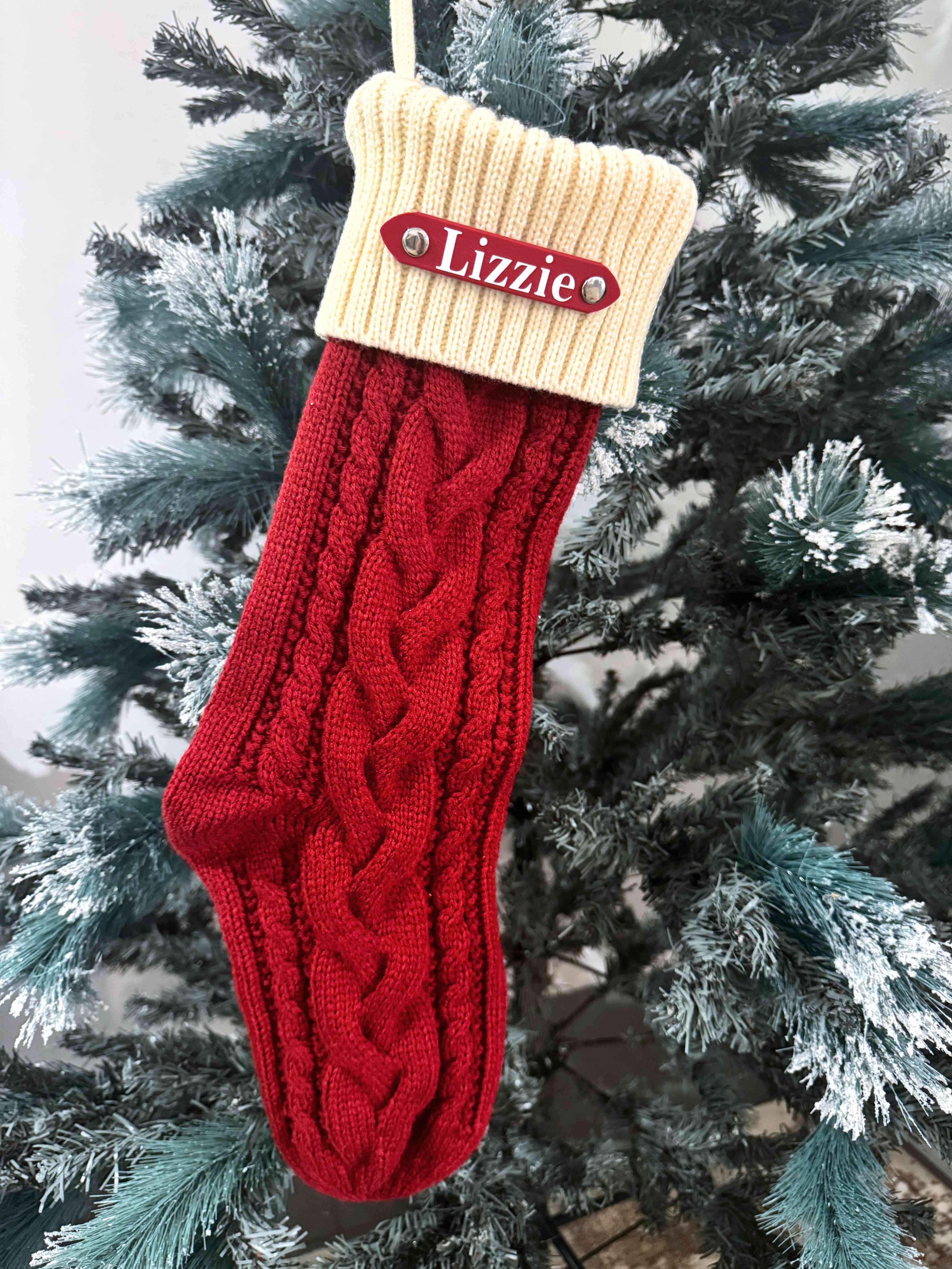 Personalised Knitted Christmas Stocking