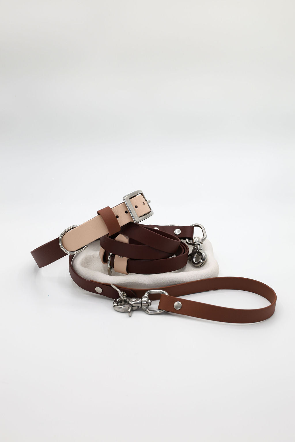 5 in 1 Multifunctional BioThane Dog Lead - Caramel Fudge