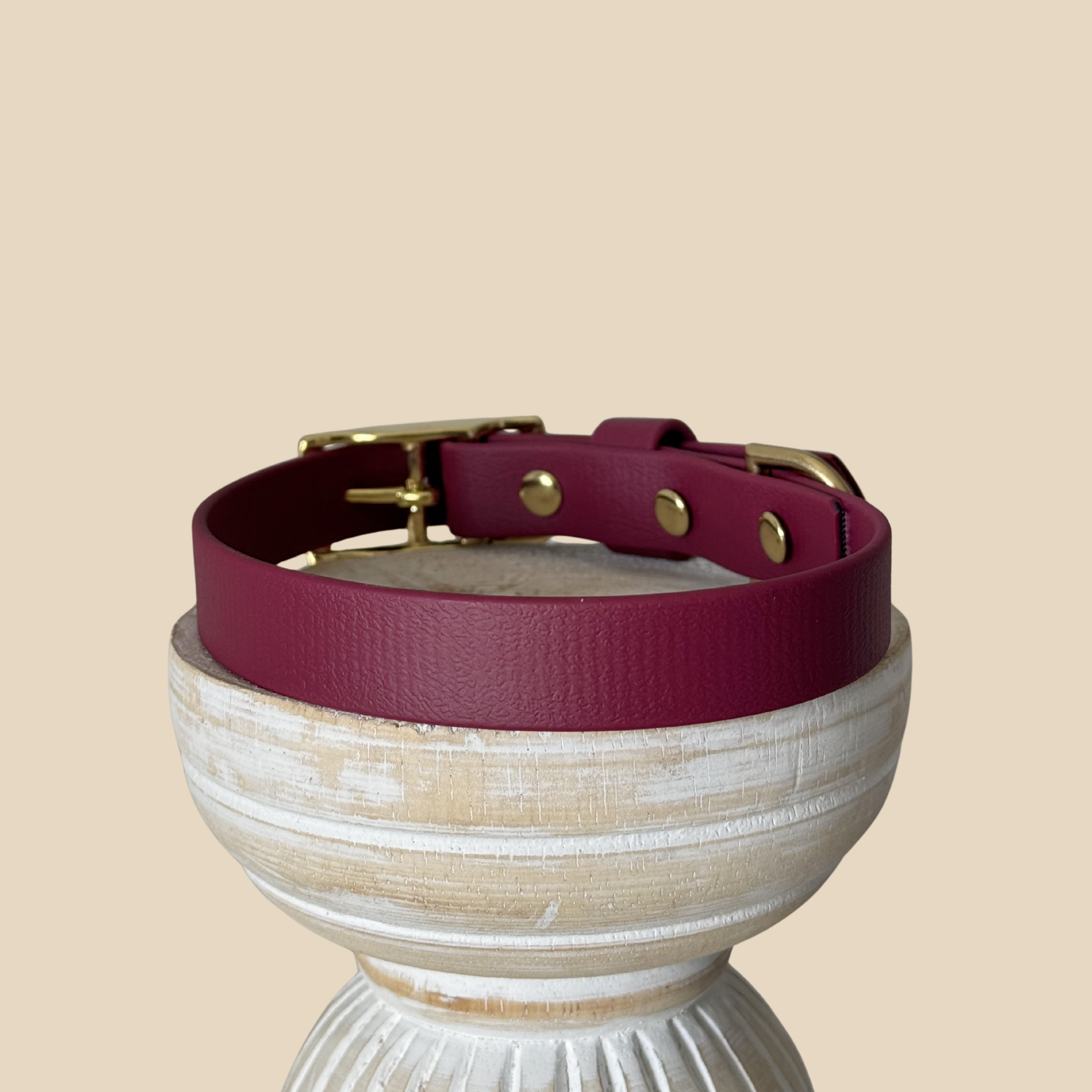 Waterproof Dog Collar - BioThane® Burgundy