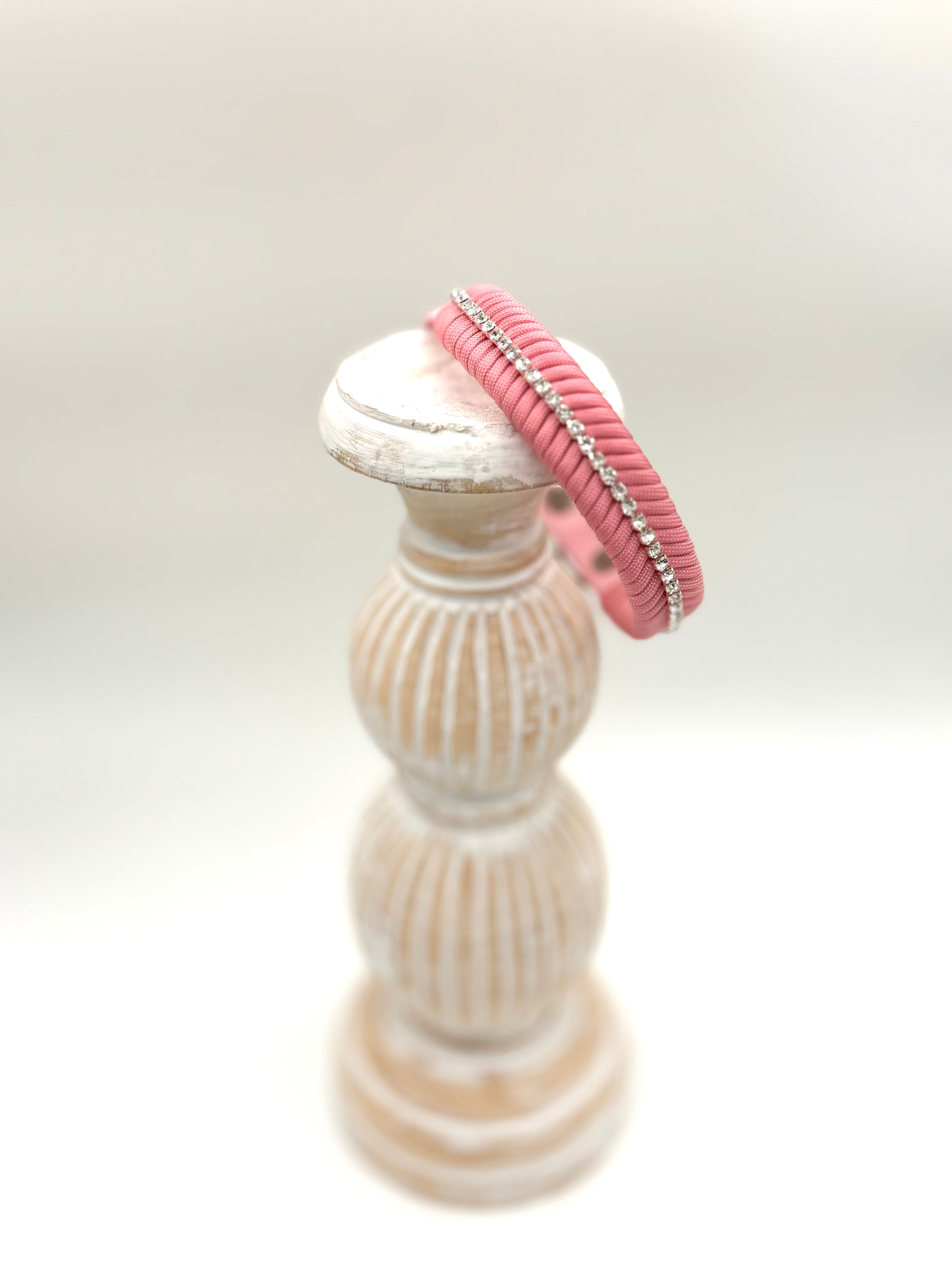 Bridgerton Inspired Dog Collar-Pink Diamantés