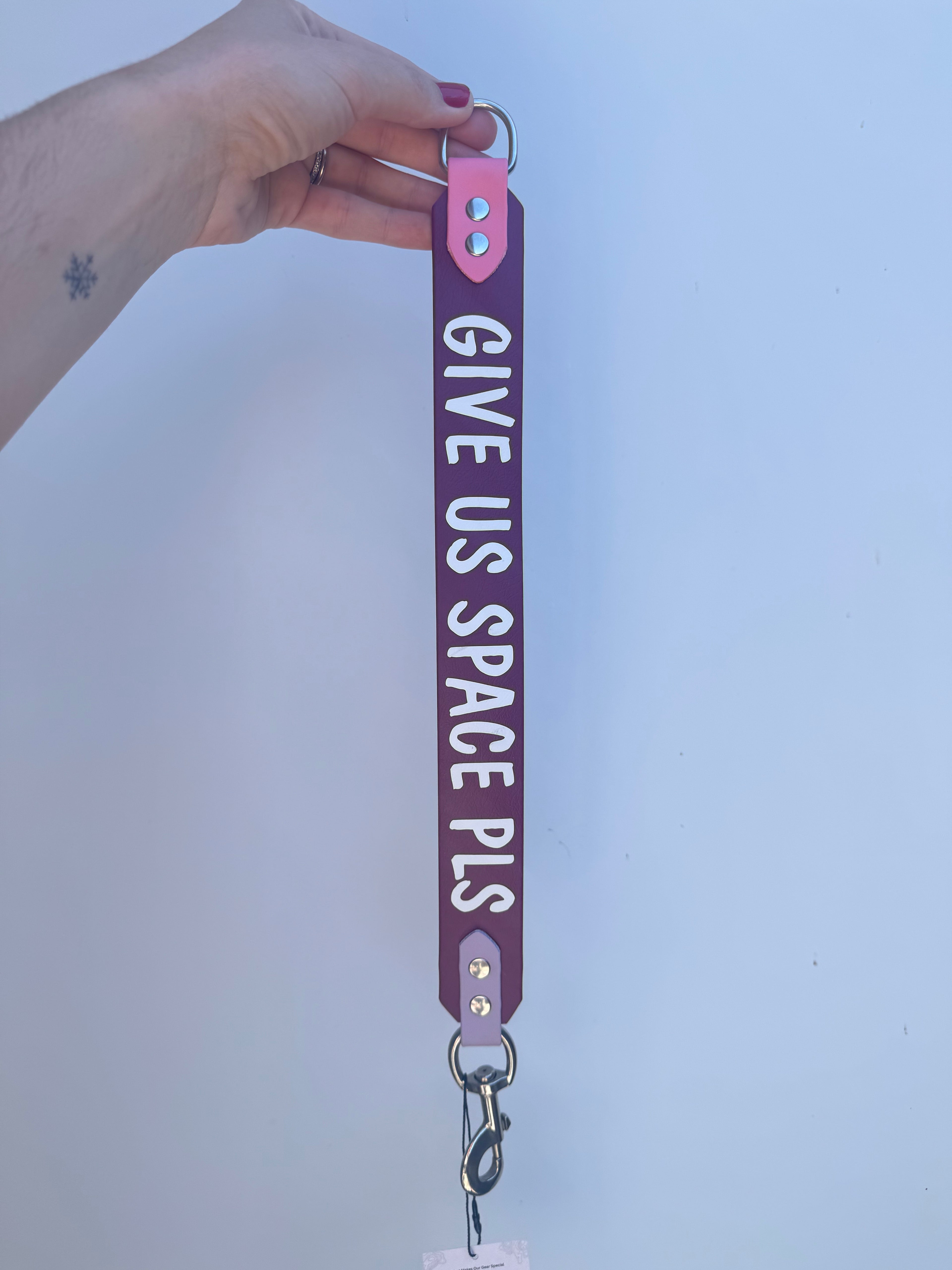 Burgundy Lead Extender (3.8cm wide, 47cm long, print on one side only)