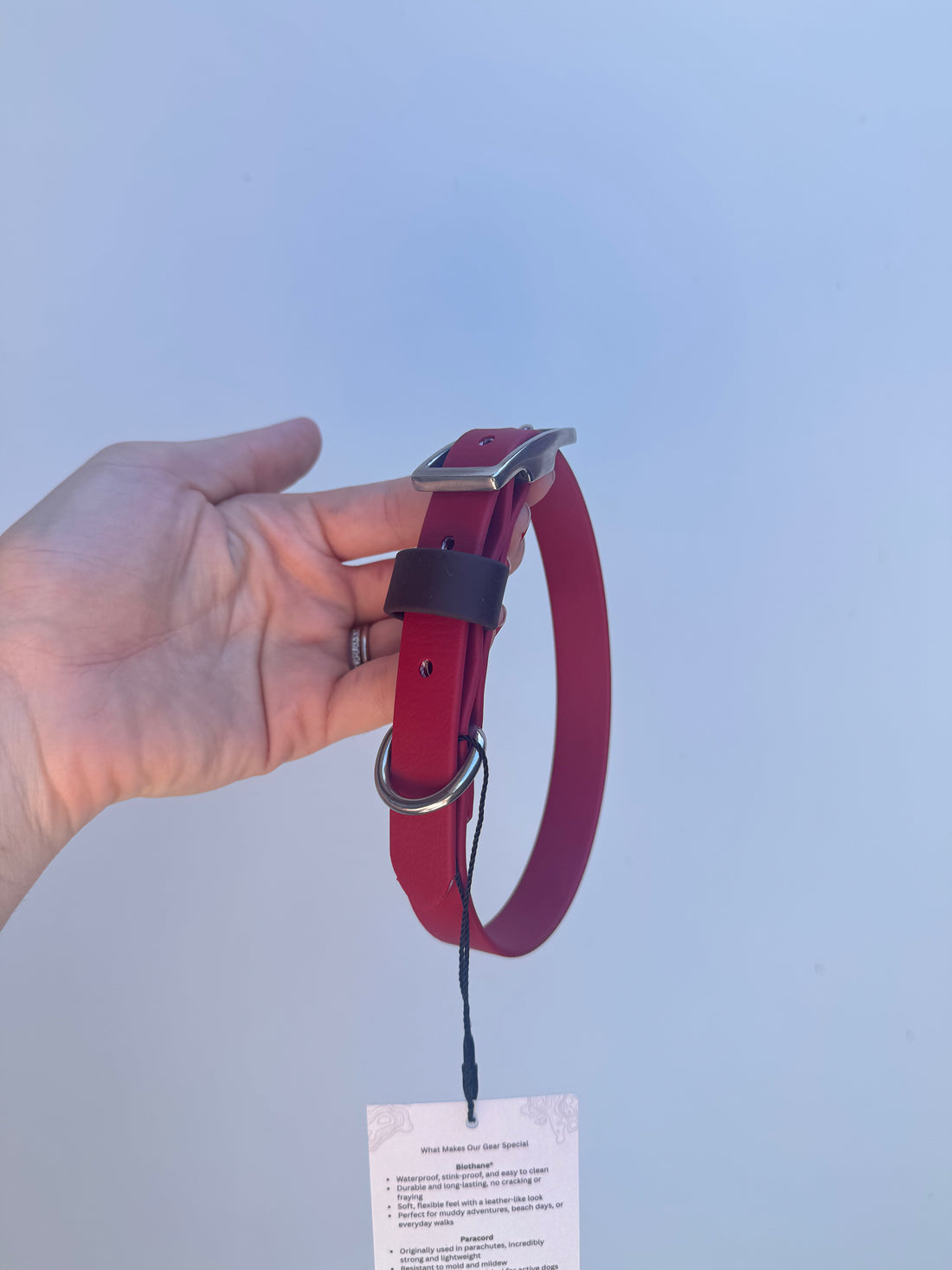 M (35-42cm neck) red/dark brown collar