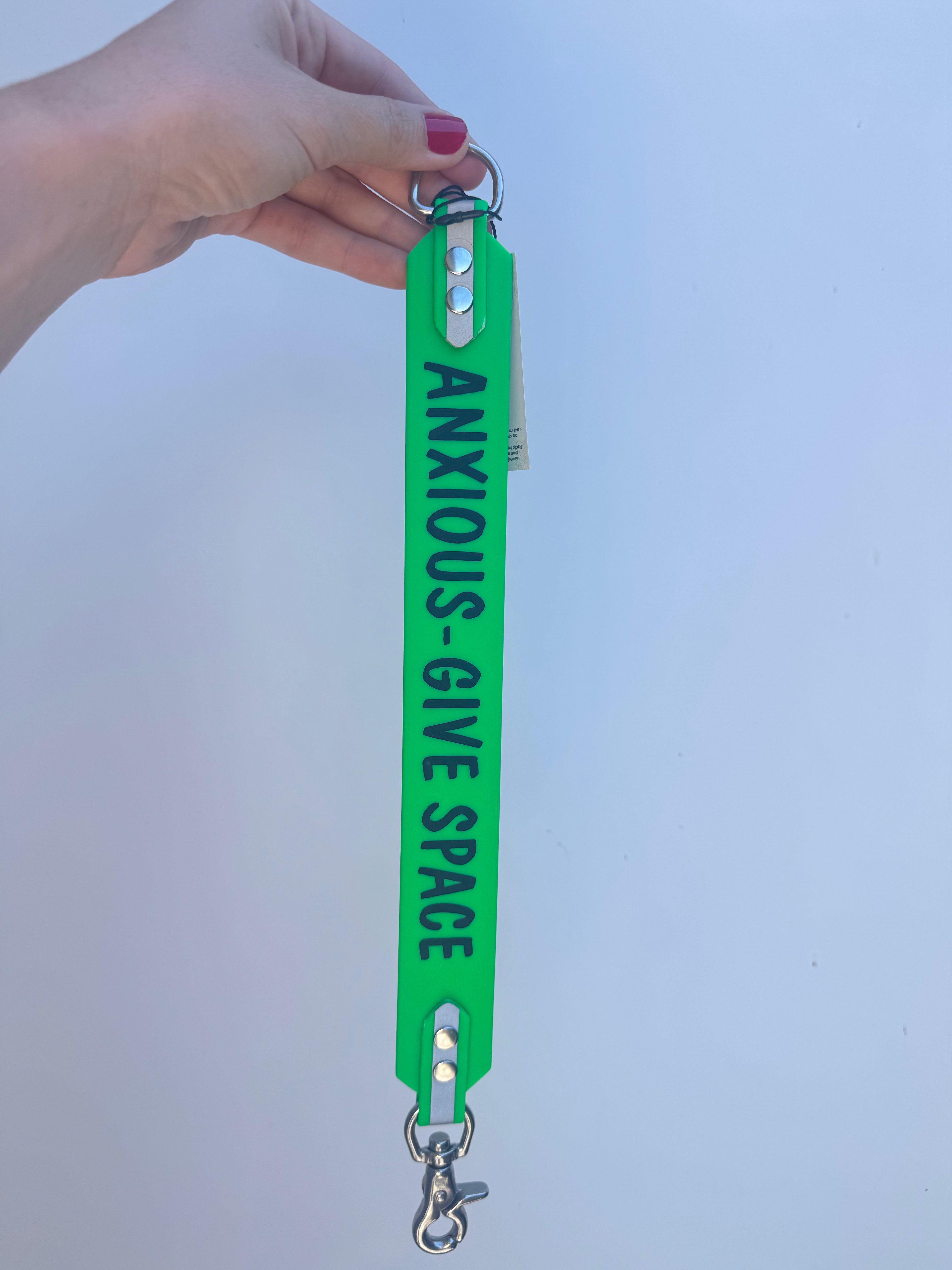 Neon Green Lead Extender (3.8cm wide, 36cm long, print one side only)