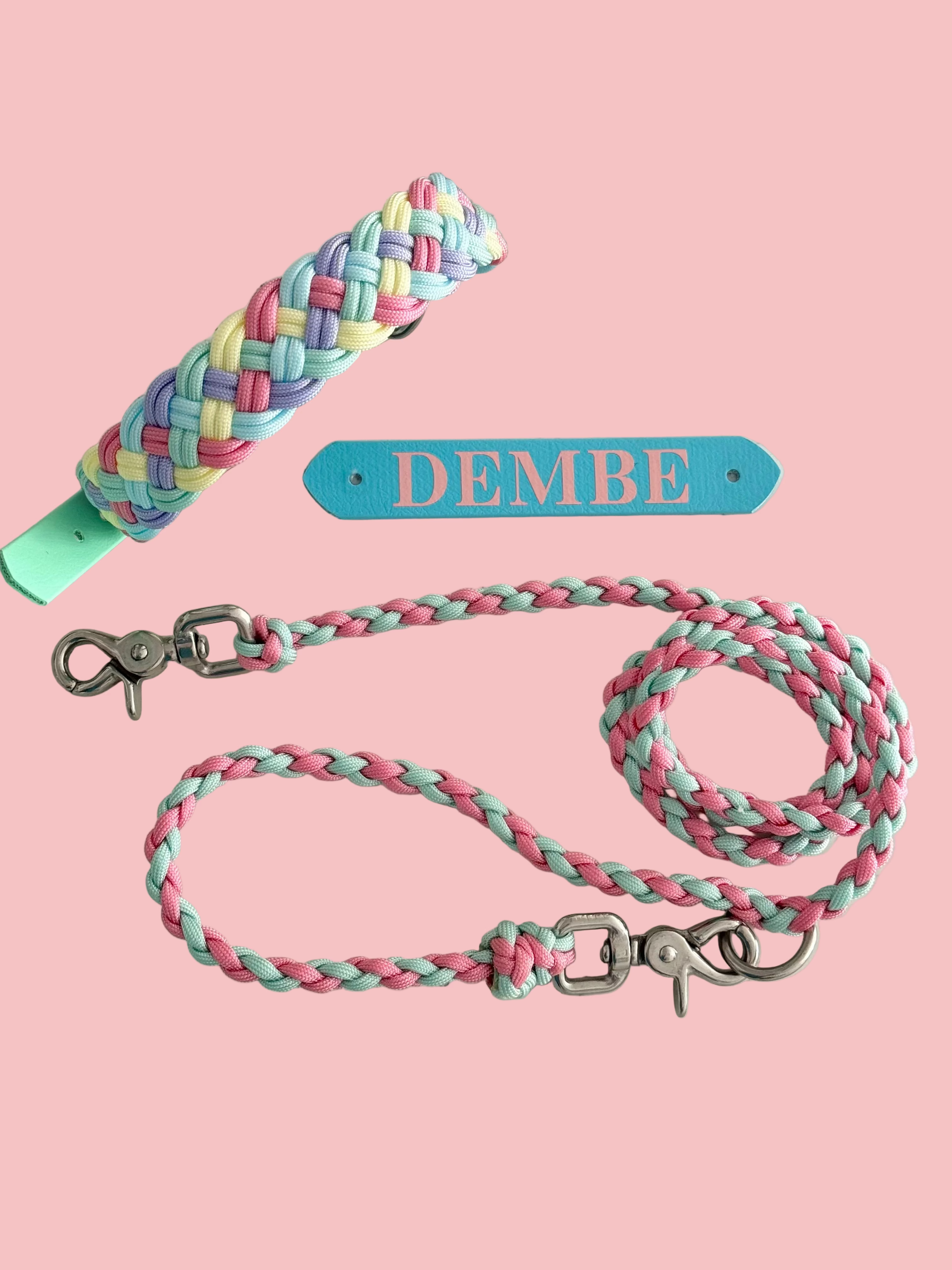 Bundle - Collar, lightweight lead + name badge