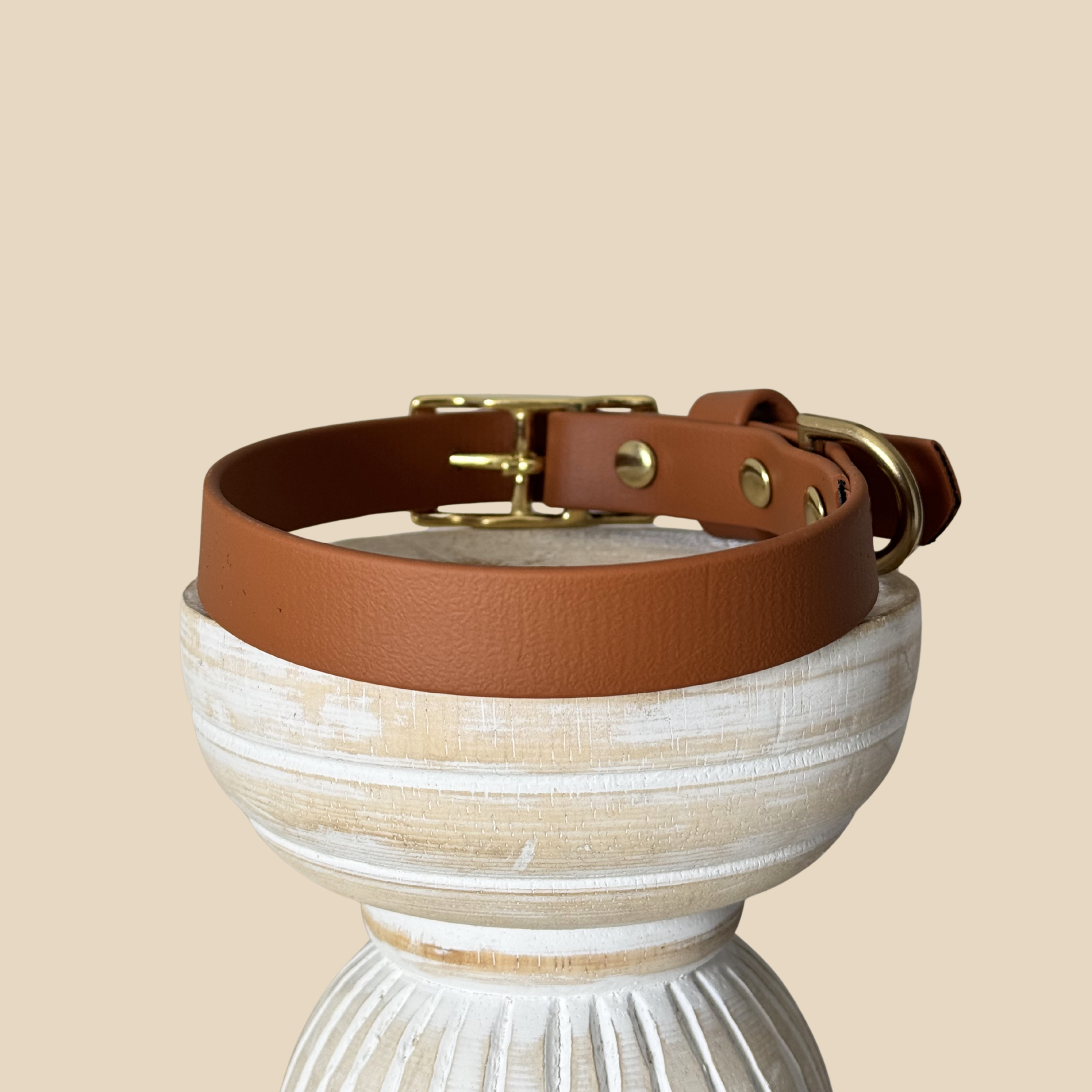 Waterproof Dog Collar - BioThane® Light Brown