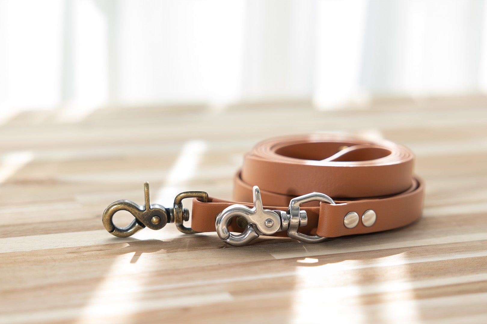 light-brown-biothane-dog-leads