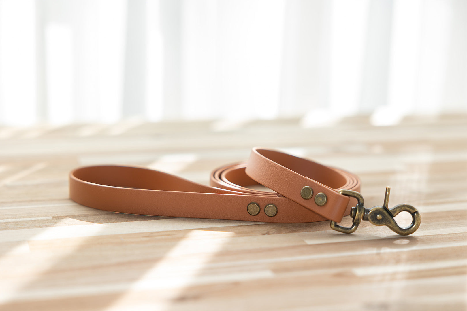 light-brown-biothane-dog-lead-antique-brass-hardware