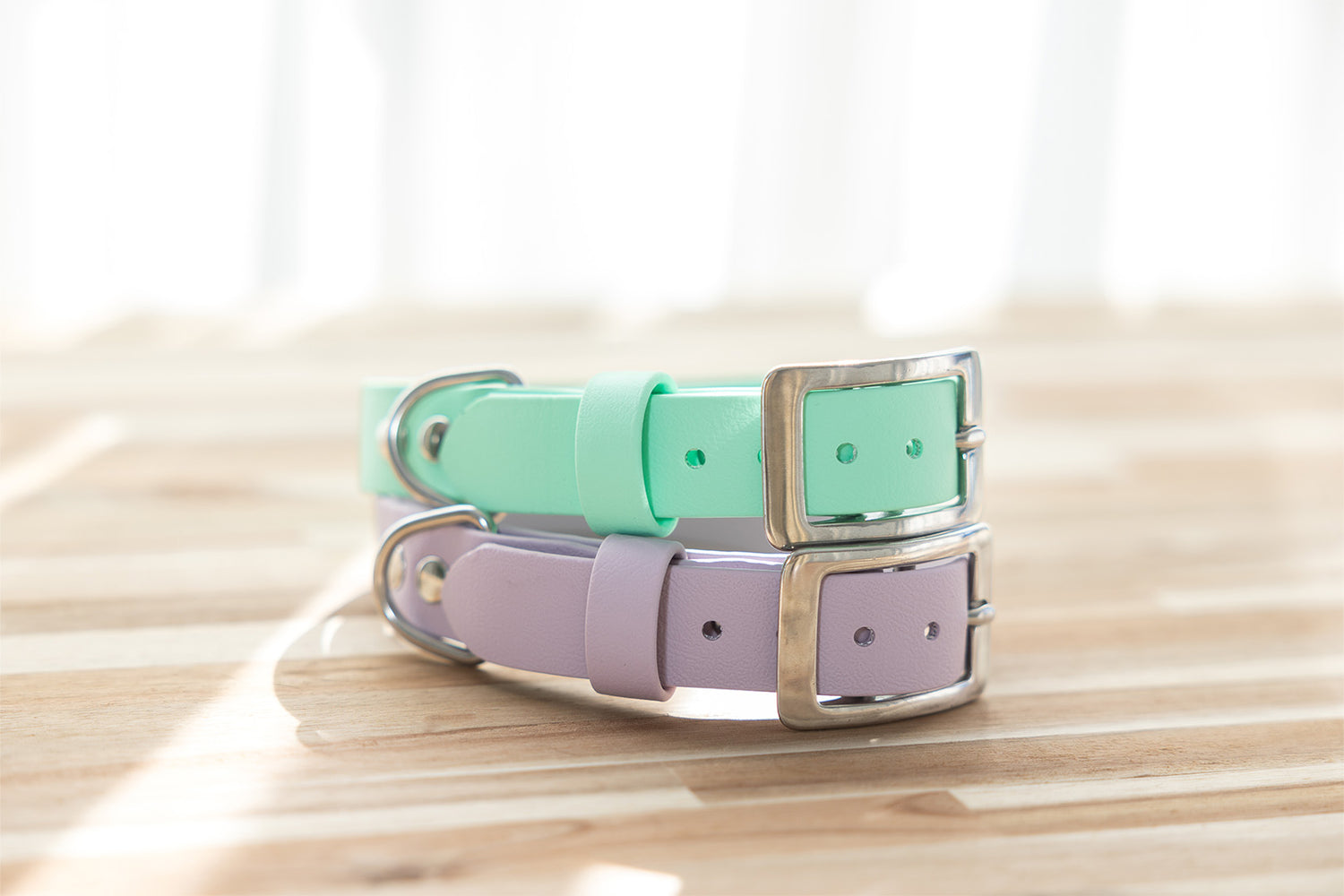 Seafoam-pastel-purple-biothane-dog-collars