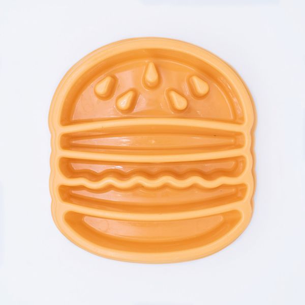 Zippy Paws Hamburger Happy Bowl Slow Feed Bowl for Dogs