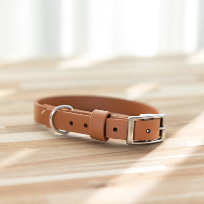 Waterproof Dog Collar - BioThane® Light Brown