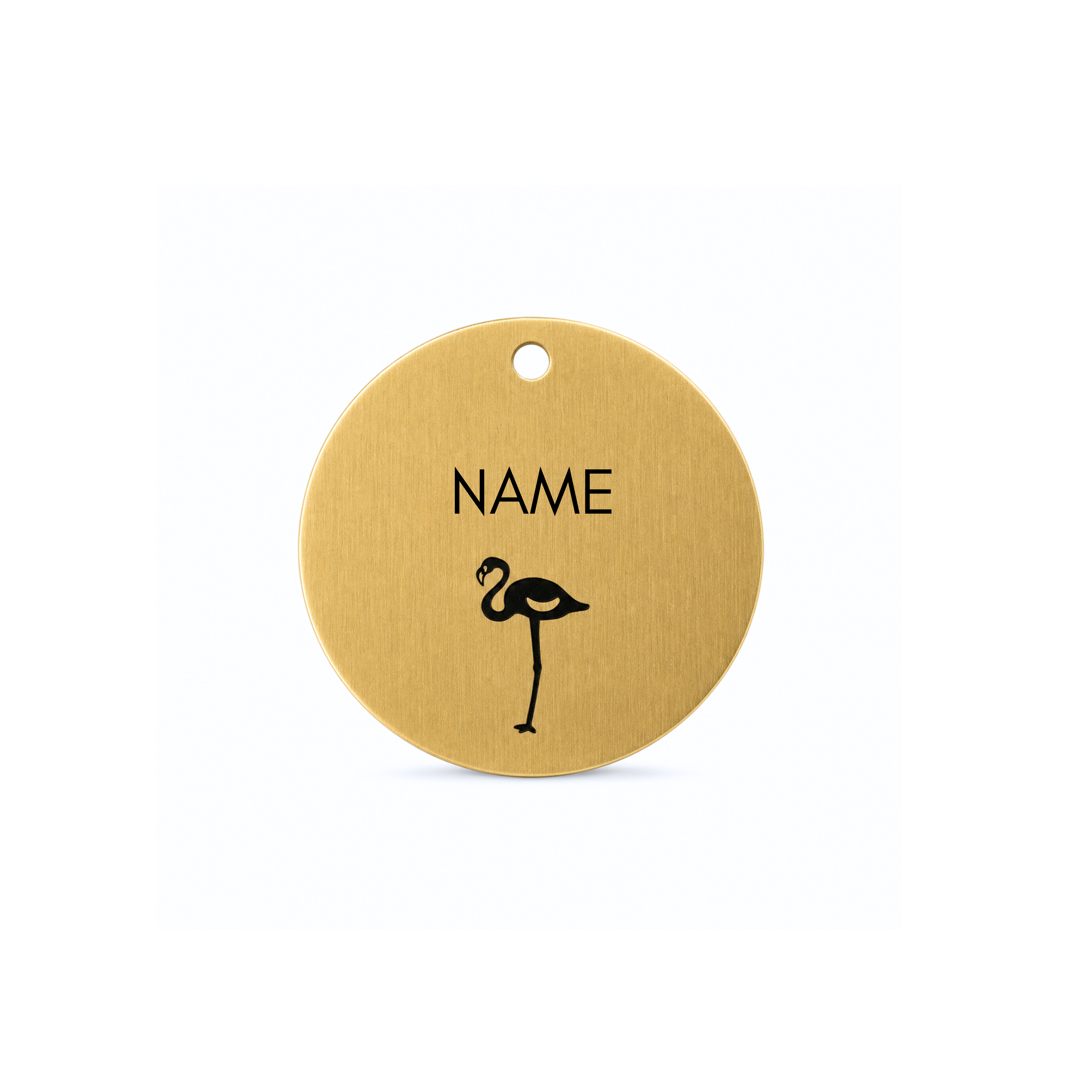 Brass Tag - Flamingo