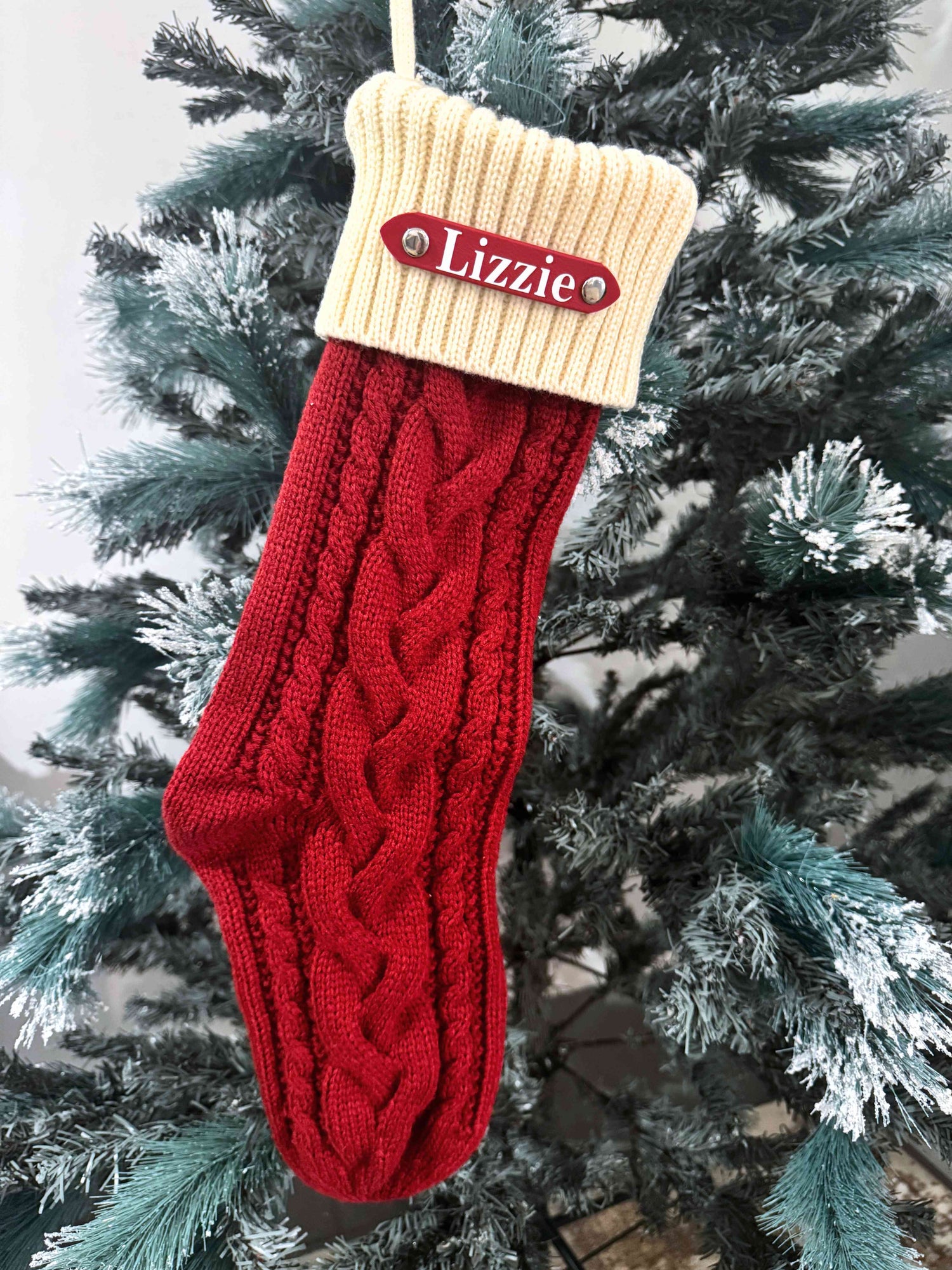 Personalised Knitted Christmas Stocking