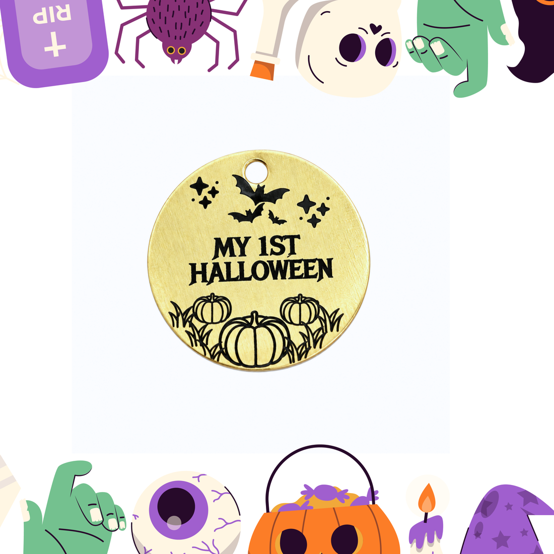 My 1st Halloween Brass Tag