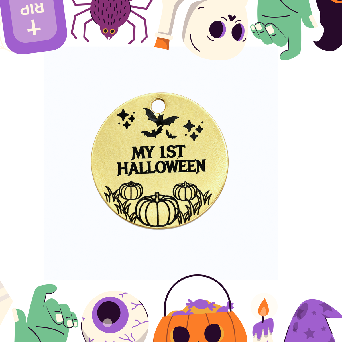 My 1st Halloween Brass Tag