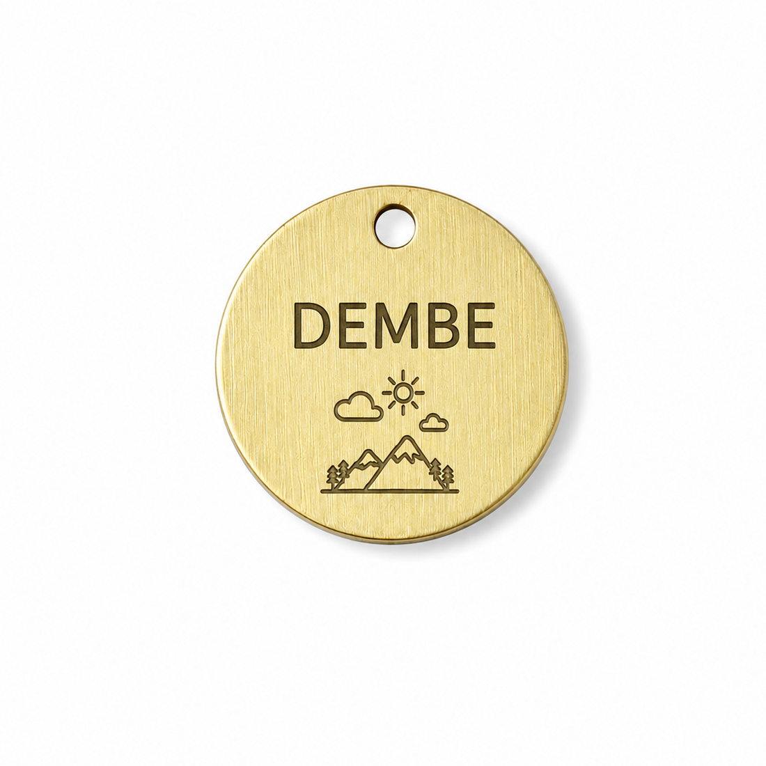 Native Dog Metal Tag - Mountains