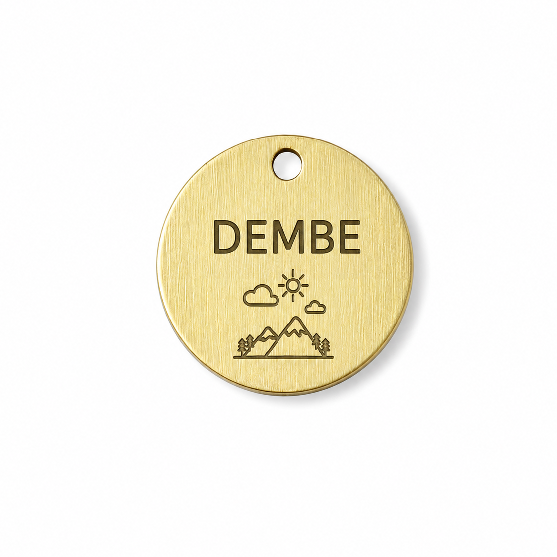 Native Dog Metal Tag - Mountains