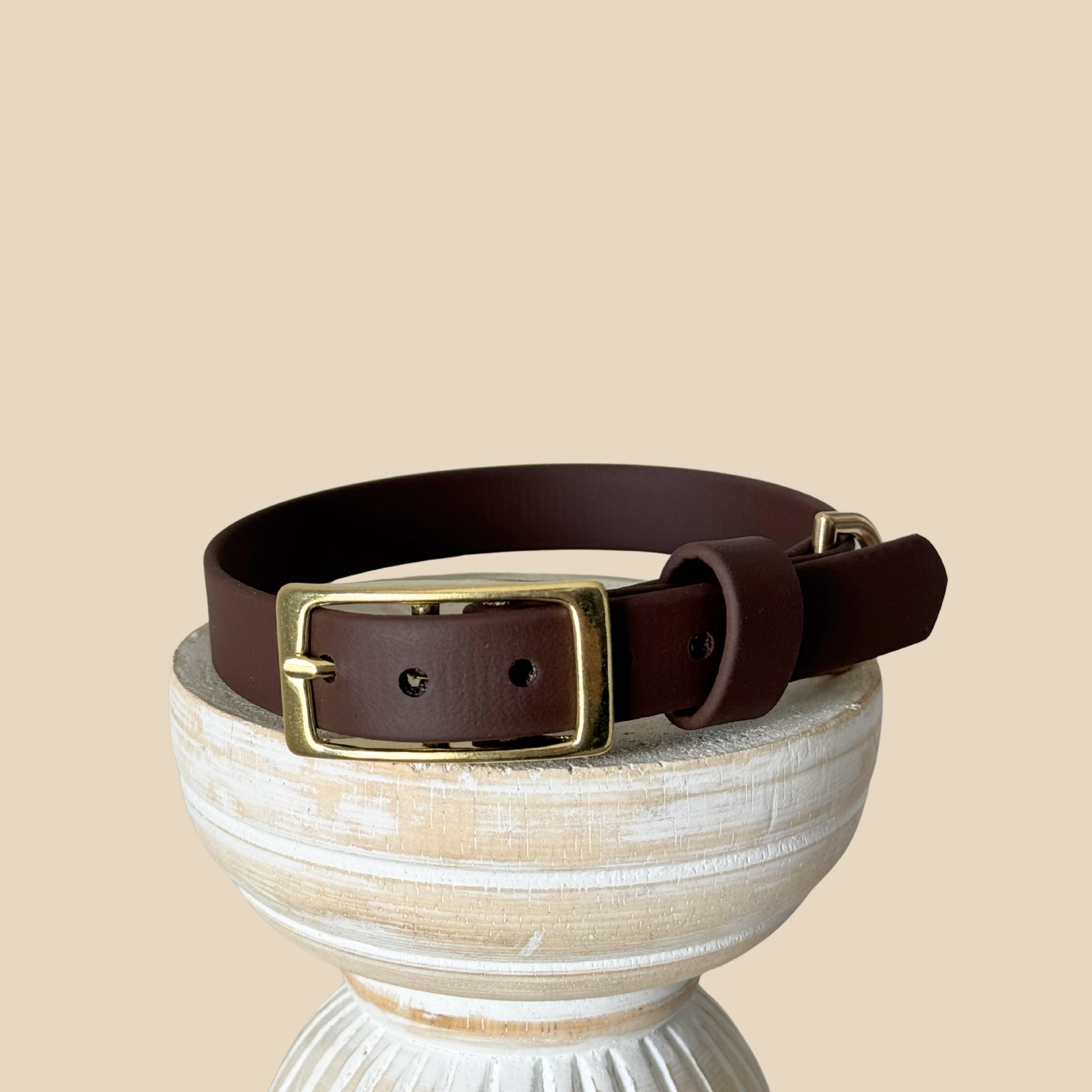 Waterproof Dog Collar - BioThane® Dark Brown