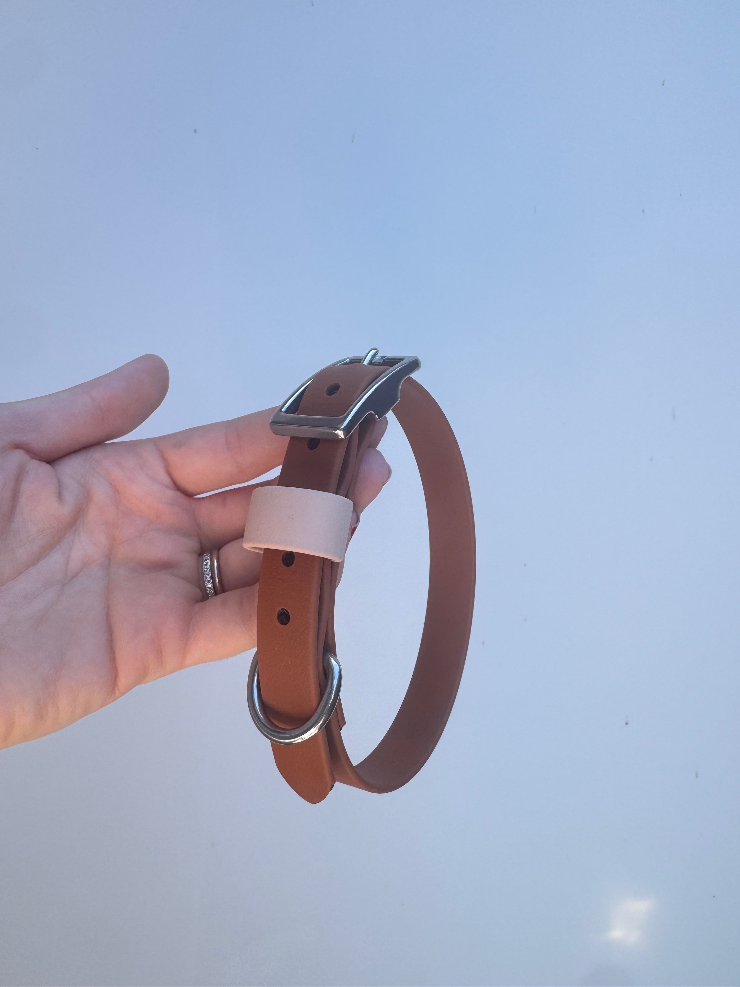 M (35-42cm neck) Light brown/sand Collar