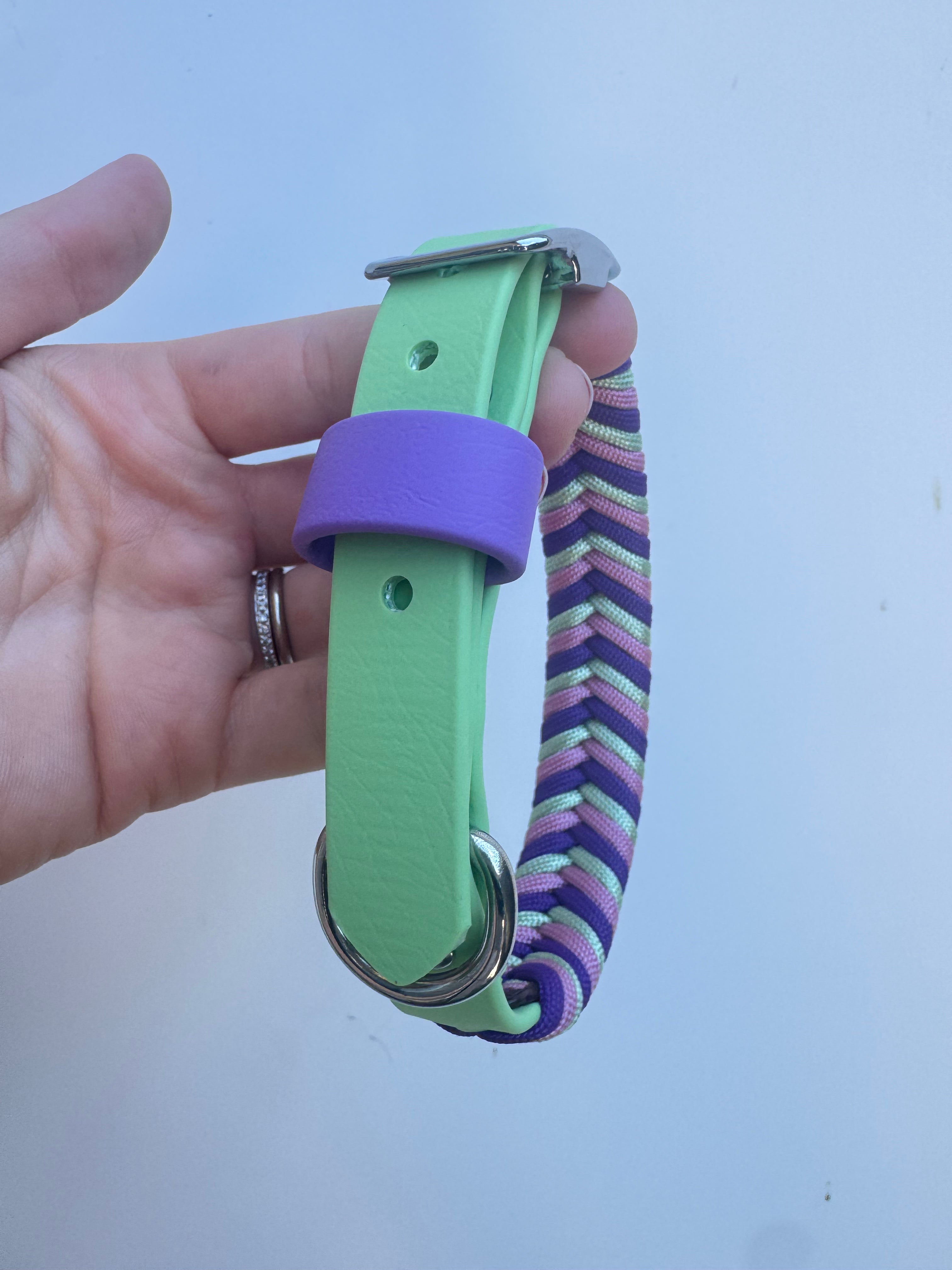 S (30-37cm) Green/Purple (Nickel silver hardware, not waterproof)