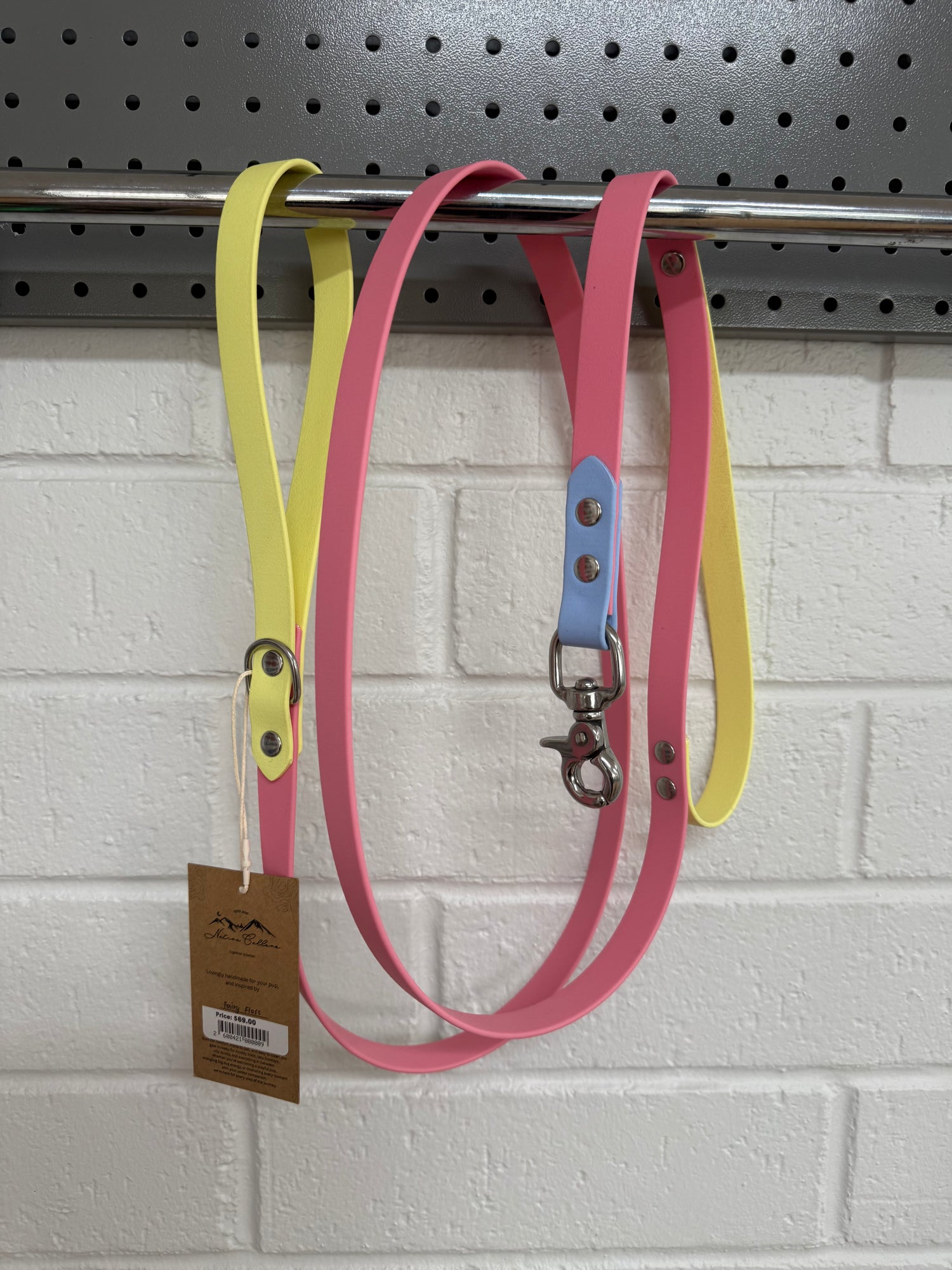 Biothane Leads Pastel Pink - With Traffic Handle 1.8m