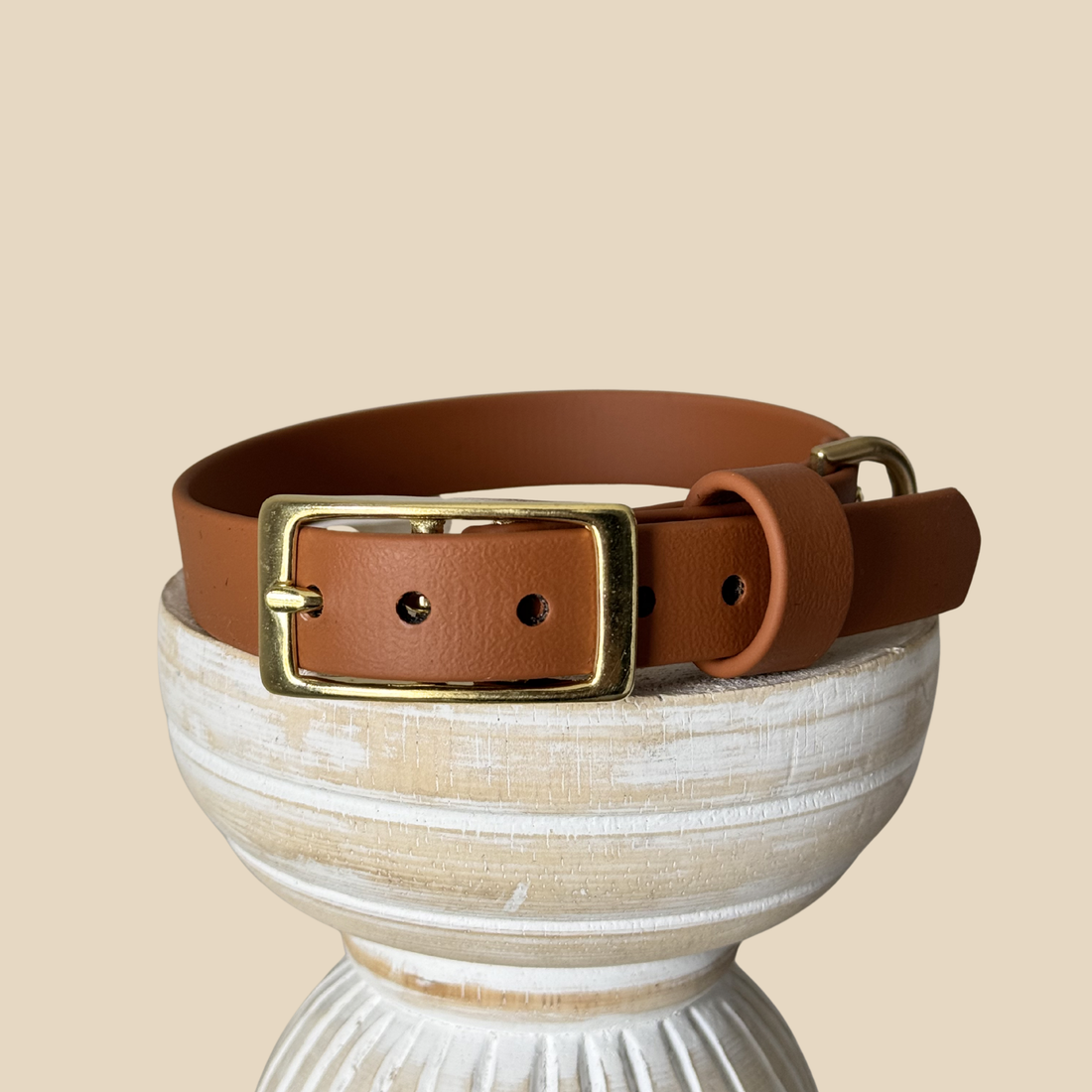 Waterproof Dog Collar - BioThane® Light Brown
