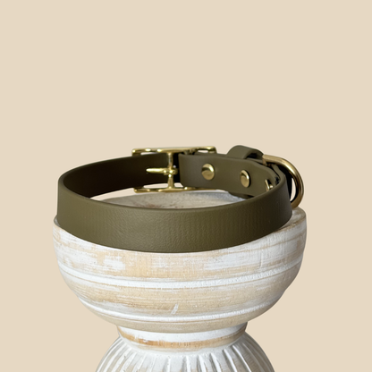 Waterproof Dog Collar - BioThane® Moss