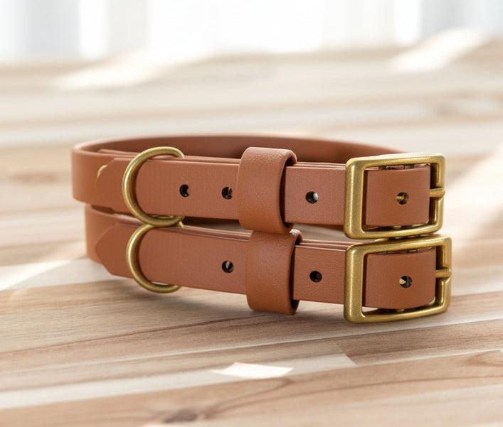 Waterproof Dog Collar - BioThaneĀ® Light Brown