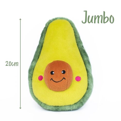 Zippy Paws NomNomz Squeaker Dog Toy - Jumbo Avocado