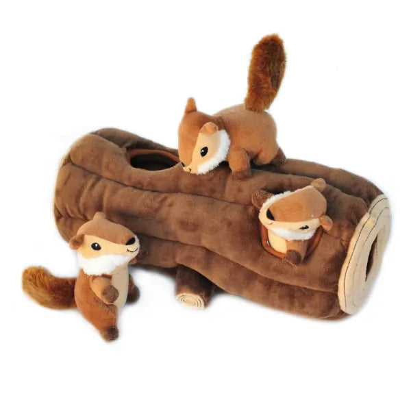 Chipmunk Burrow Interactive Dog Toy by Zippy Paws